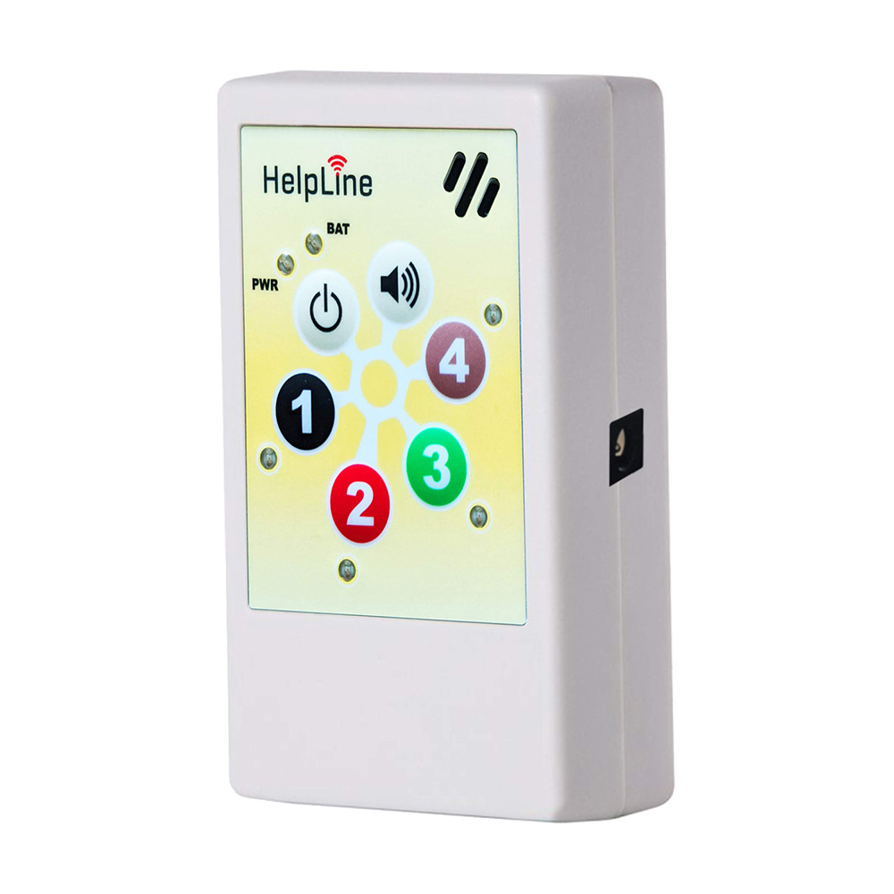 HELPLINE 2.0: Portables Hausnotrufgerät mit Notruf-Armband