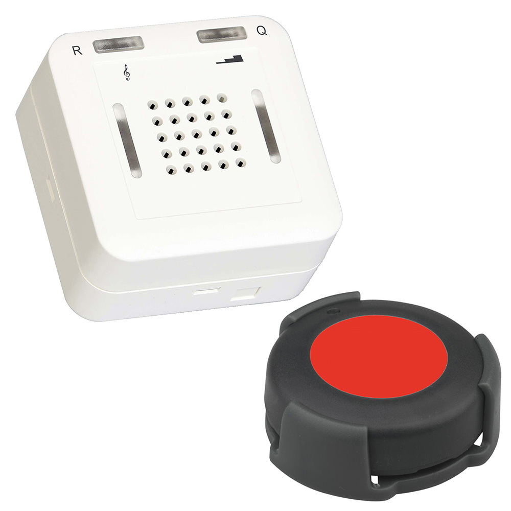 ELDAT Hausnotruf-Set (Sicherheits-Empfänger) | Dauer-Alarm & Quittierung