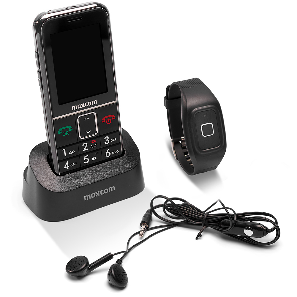 MAXCOM MM735 Seniorenhandy  mit Notrufarmband und GPS Ortung