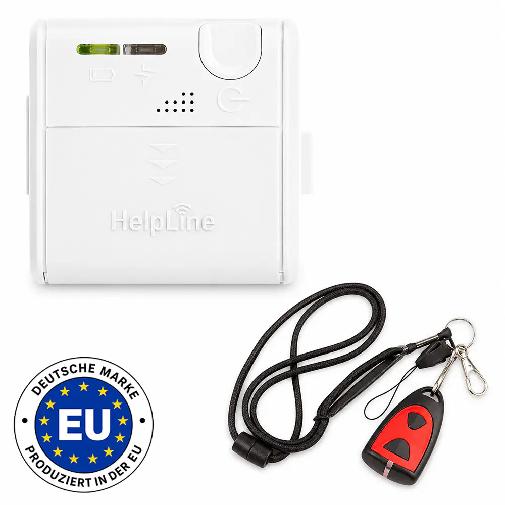 HelpLine Hausnotruf-Set Mobil (Mini-Empfänger) mit Umhängesender