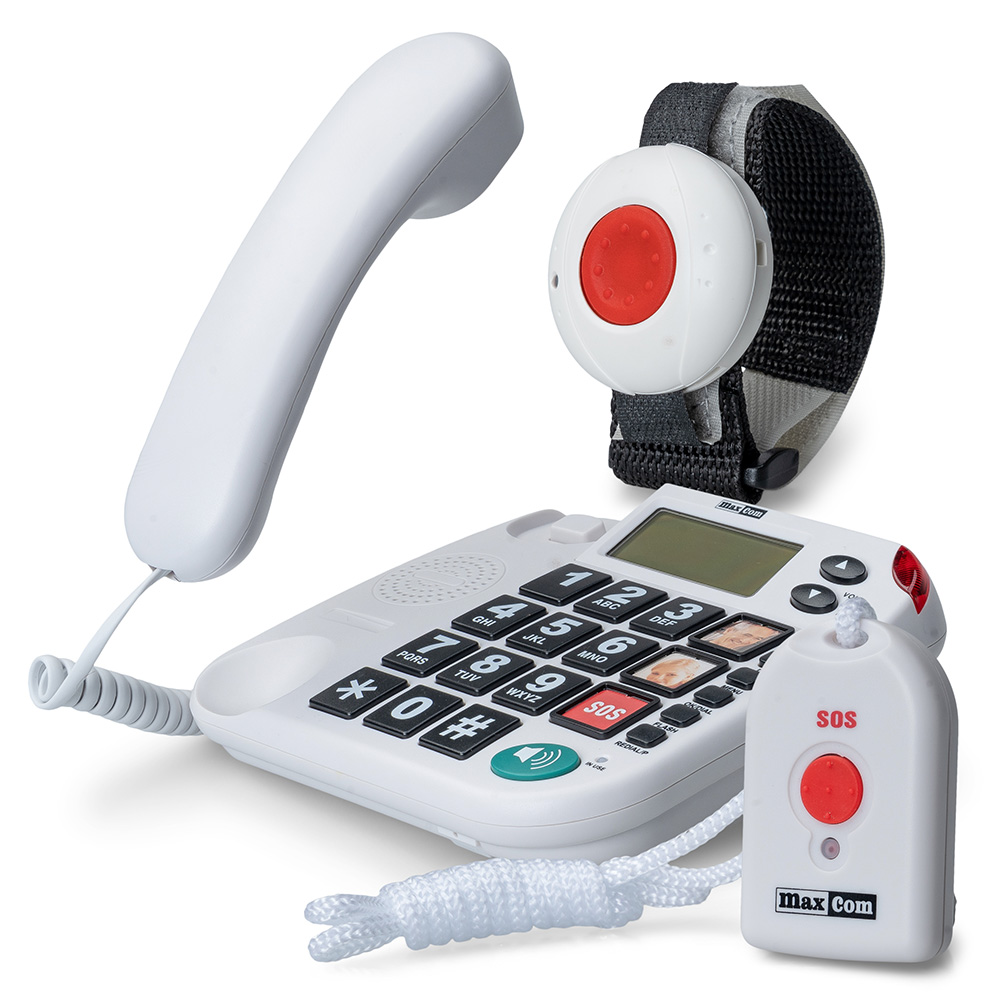 MAXCOM  KXT SOS 481 Seniorentelefon mit  Arm- und Halsbandsender