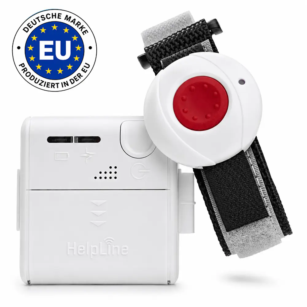 HelpLine Hausnotruf-Set Mobil (Mini-Empfänger)mit Armbandsender