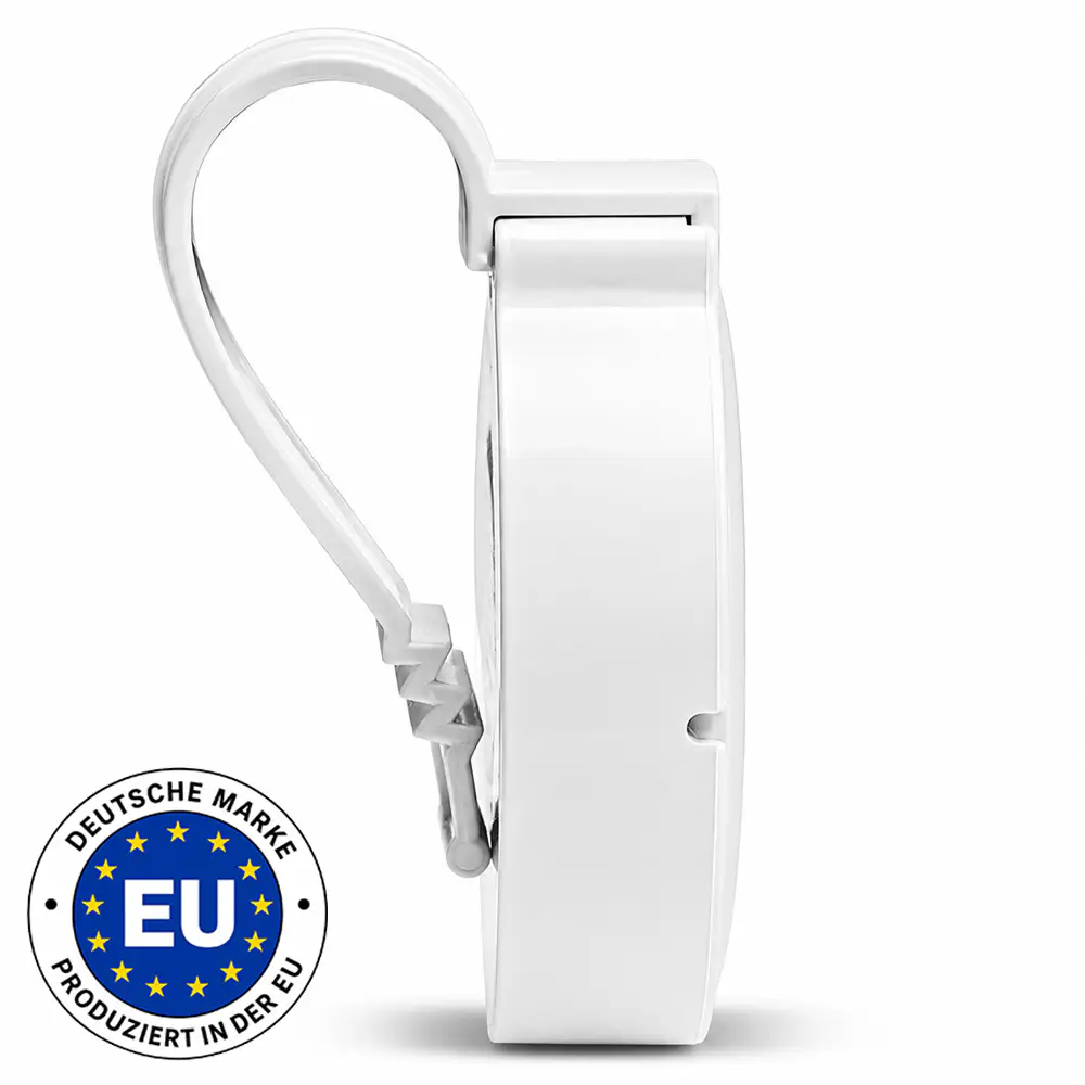 helpline-hausnotruf-set-mobil-mit-empfaenger-2-0-und-clipsender-easykey-weiss Clipsender seitlich