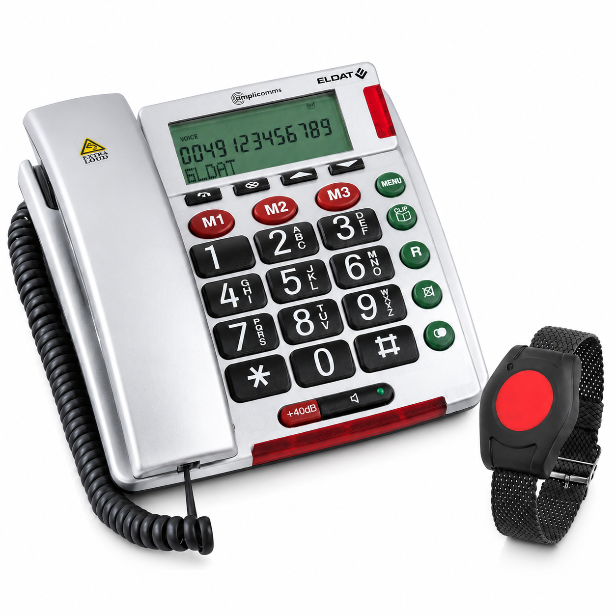 ELDAT Easywave Fon Alarm APF02 mit Notruf-Armband