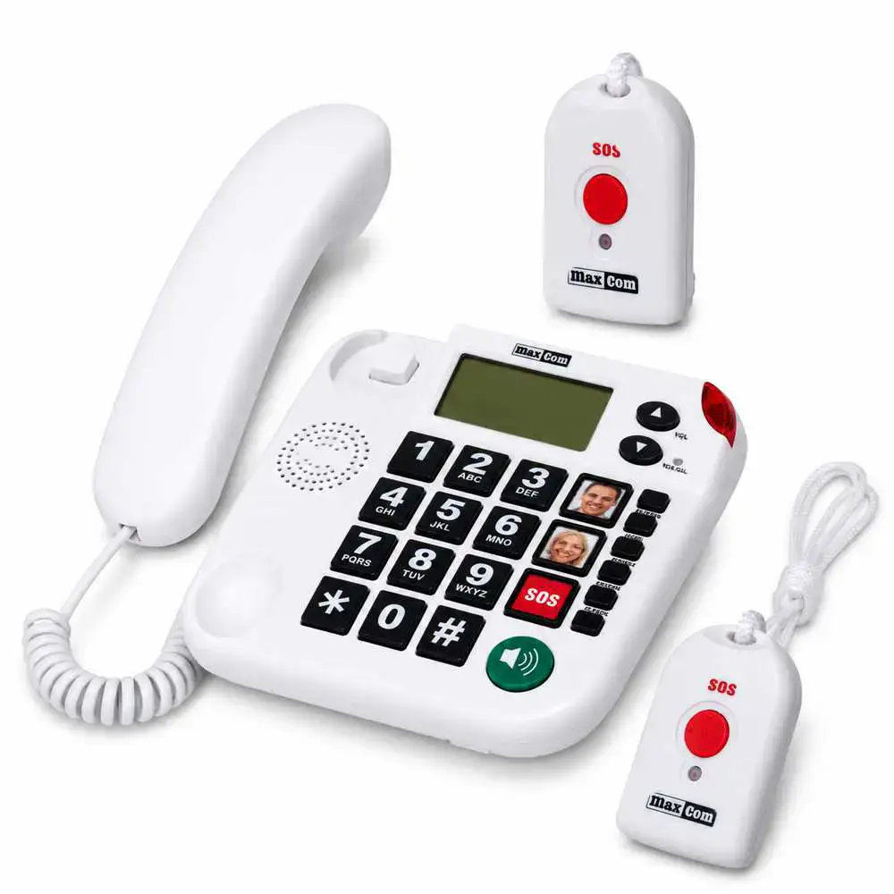 MAXCOM KXT SOS 481 Seniorentelefon-Set – inkl. 2 Umhängesender
