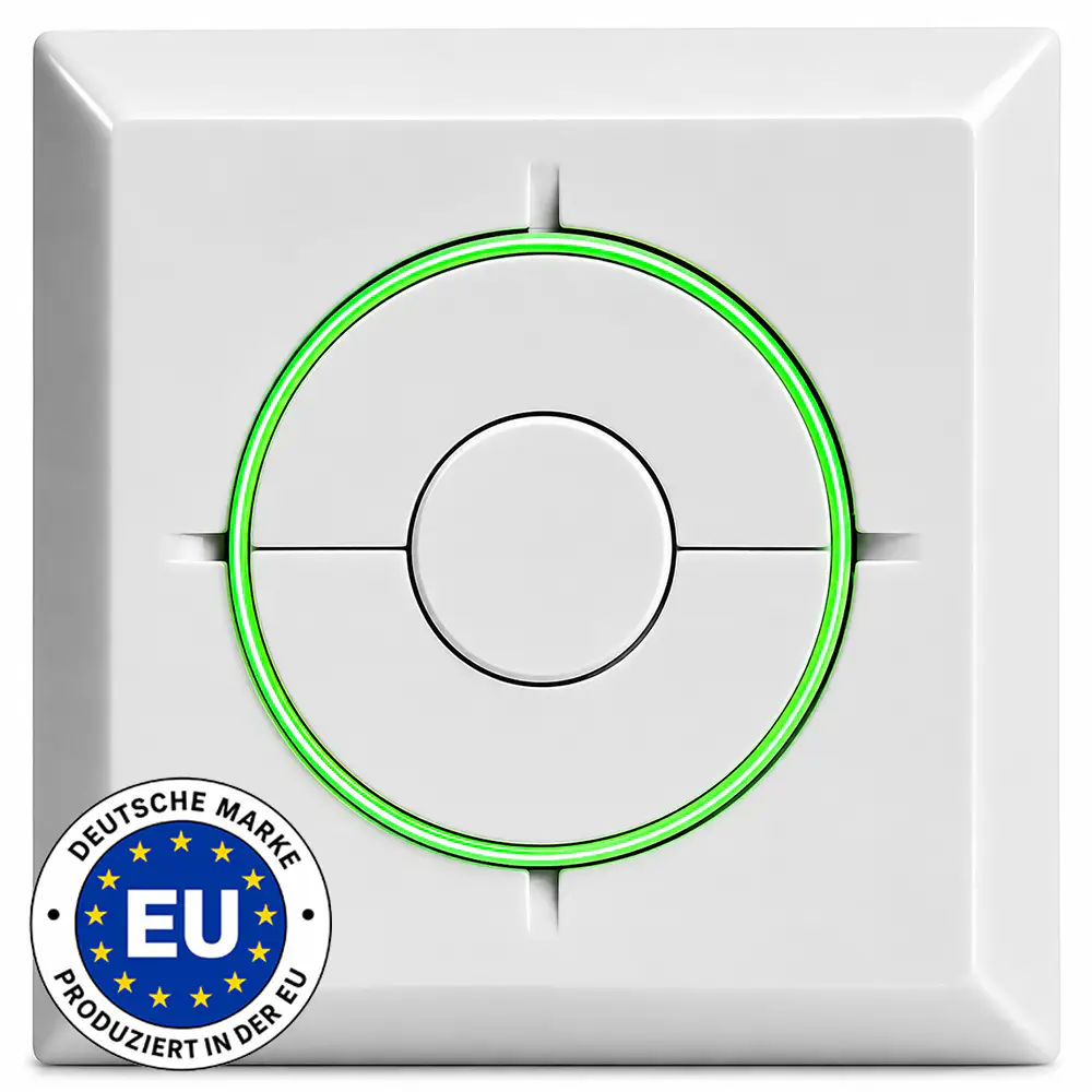 HELPLINE-EASYKEY -Taster mit Rahmen Farbe Weiß Vorderansicht