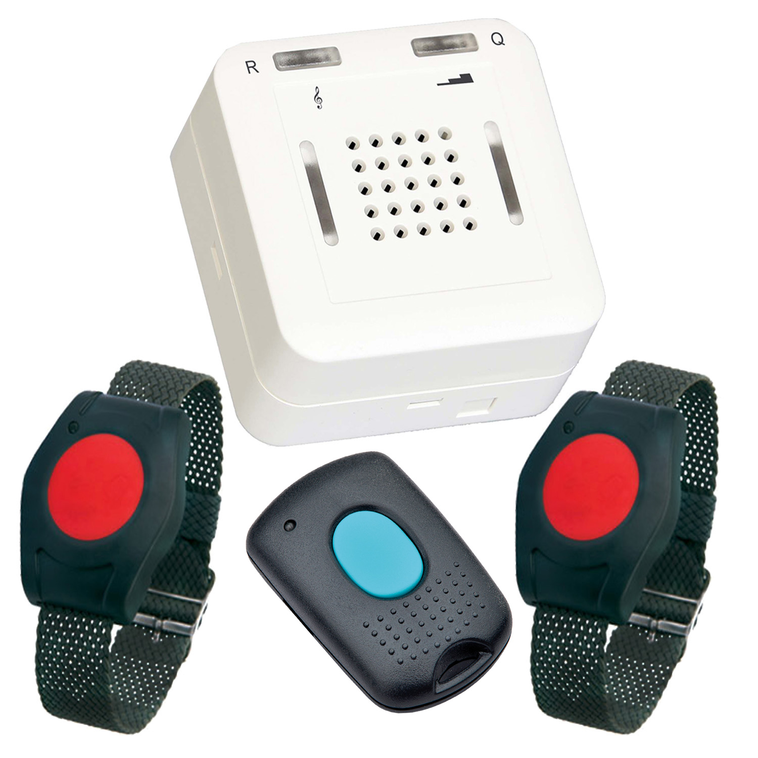 ELDAT RS16 Hausnotruf mit 2 Armbandsendern und Quittierungssendern