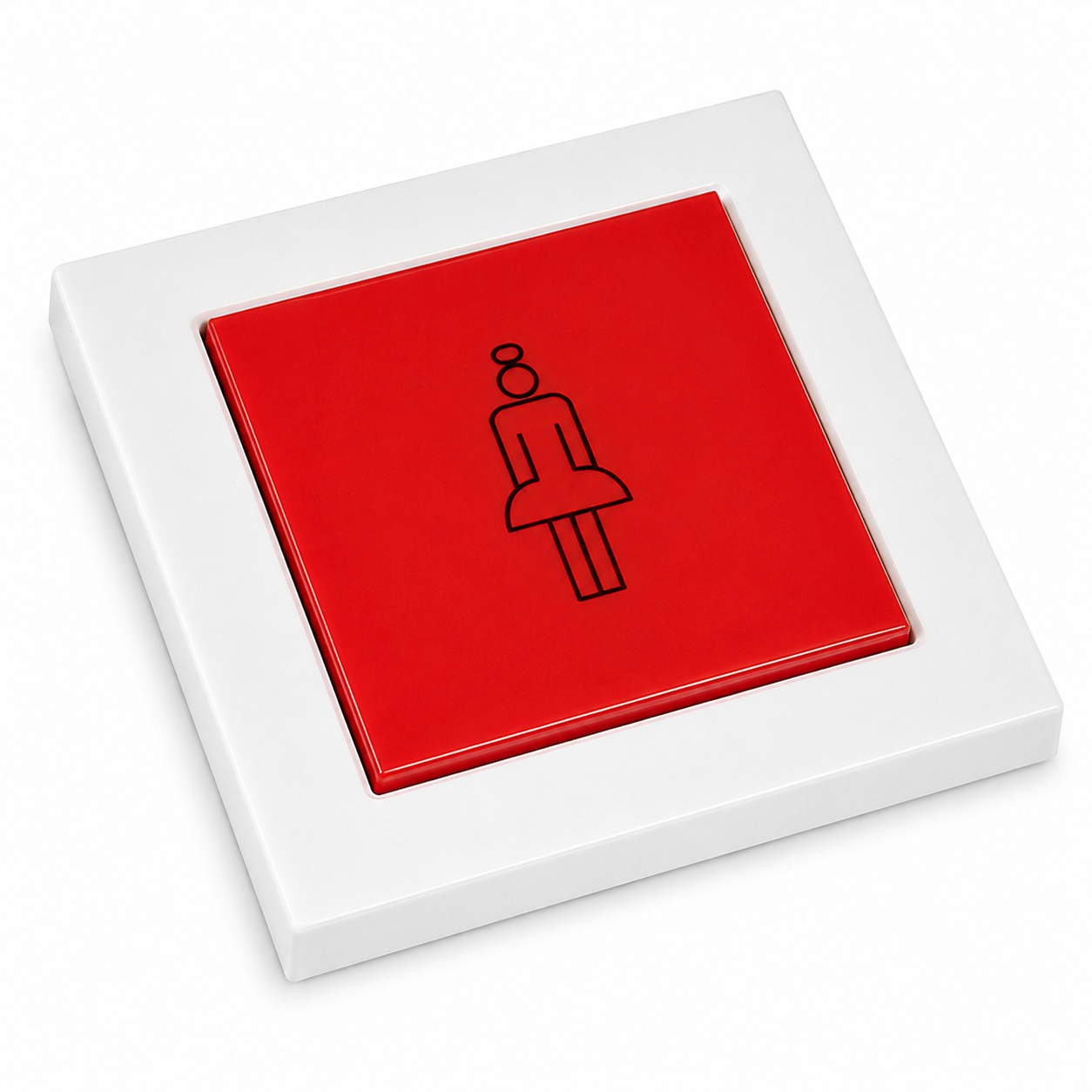 ELDAT Easywave Sensor-Wandtaster RTS25 rot mit Schwesternsymbol