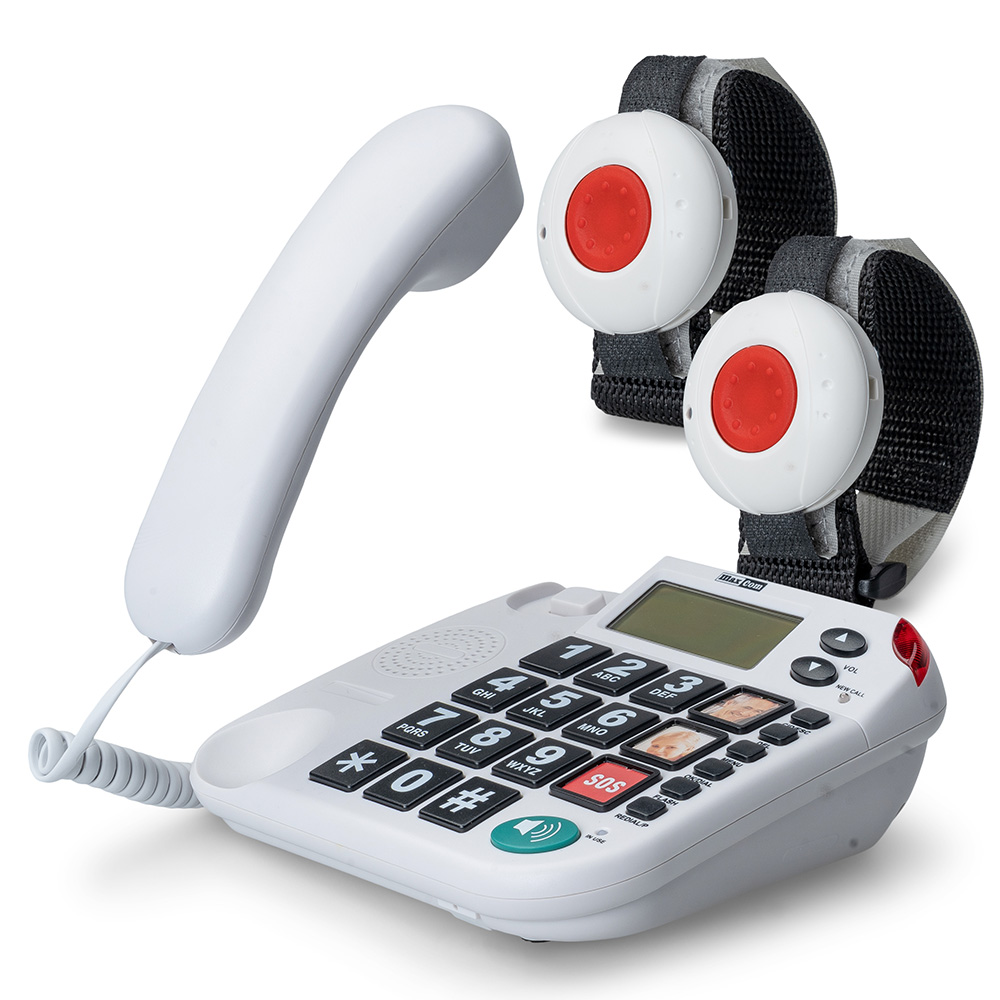 MAXCOM  KXT SOS 481 Seniorentelefon mit 2 Armbandsendern