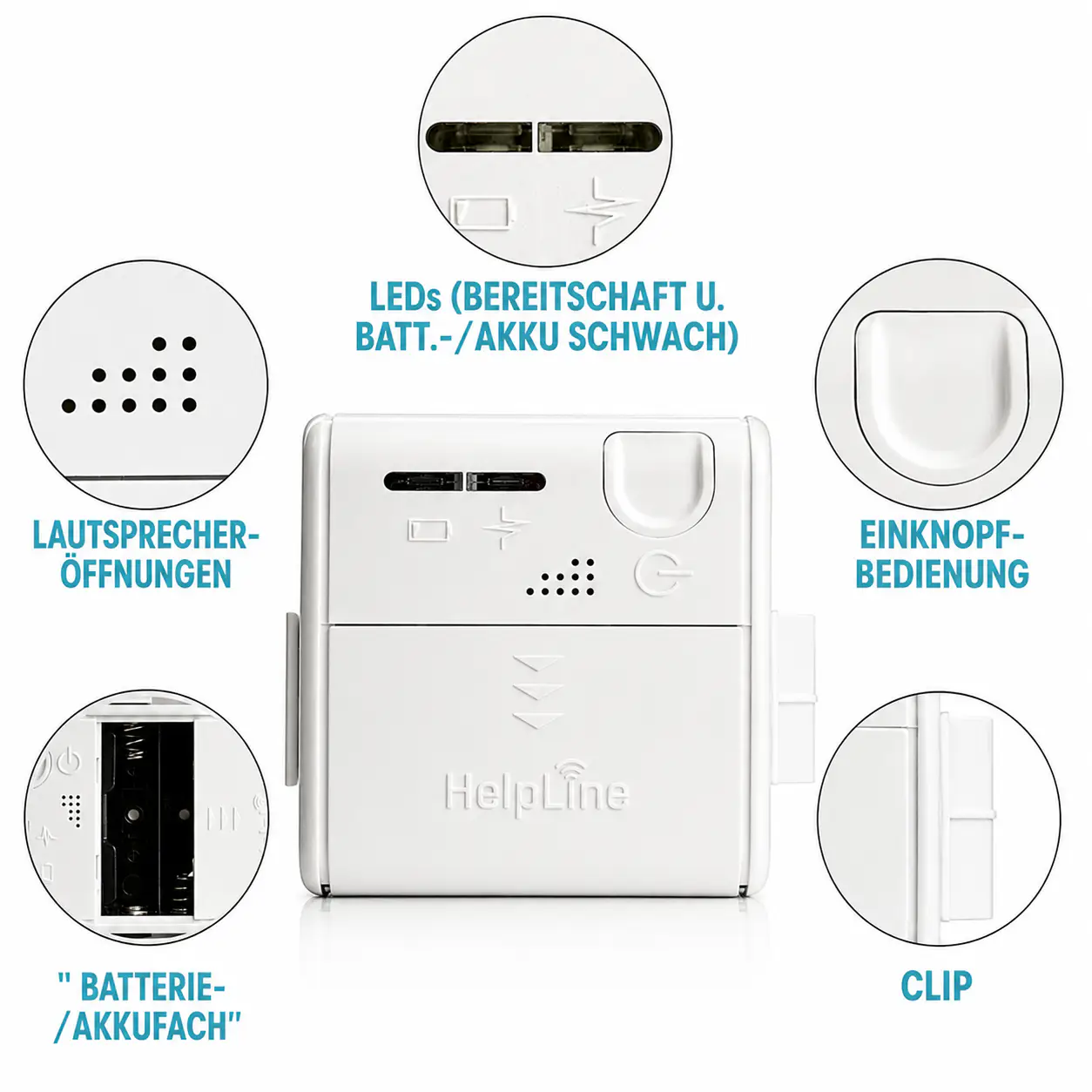 HelpLine Hausnotruf-Set Mobil (Mini-Empfänger)
